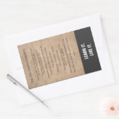 De tien geboden rechthoekige sticker (Envelop)