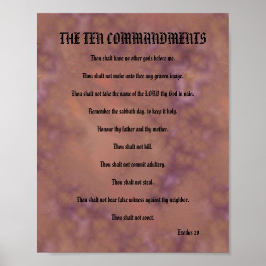 De tien geboden - Red Spotted Poster (Voorkant)
