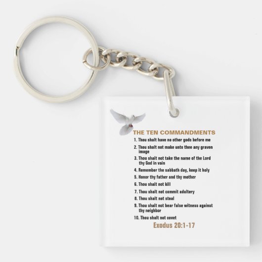 De tien geboden sleutelhanger (voorkant)