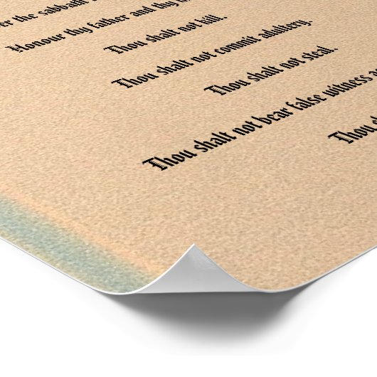 De tien geboden - Stone Column Poster (Hoek)