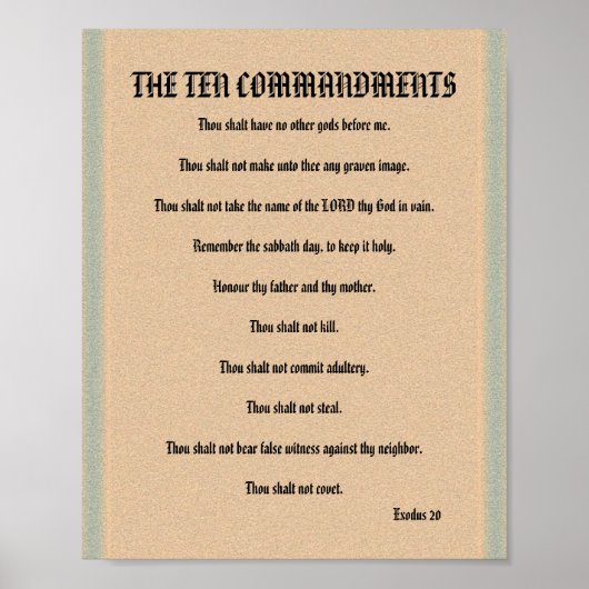 De tien geboden - Stone Column Poster (Voorkant)