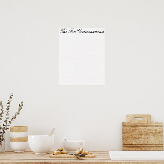 De Tien Geboden Subtle Poster (Keuken)