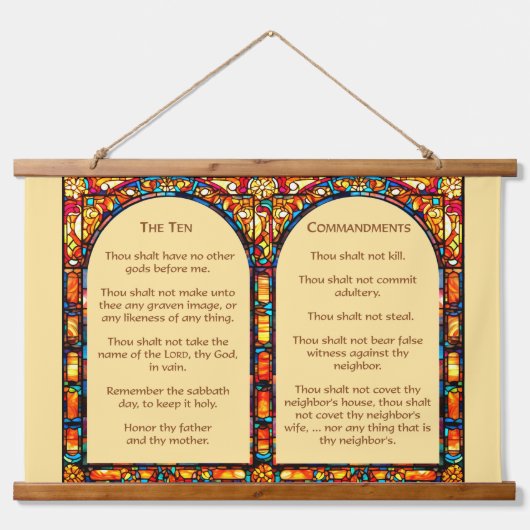 De Tien Geboden Tapestry Hangend Wandkleed (Voorkant)