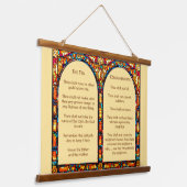 De Tien Geboden Tapestry Hangend Wandkleed (Gebogen)