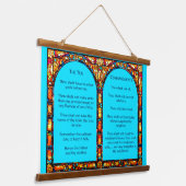 De Tien Geboden Tapestry Hangend Wandkleed (Gebogen)