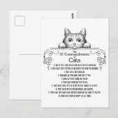 De tien geboden van Cats Funny Briefkaart (Voorkant / Achterkant)