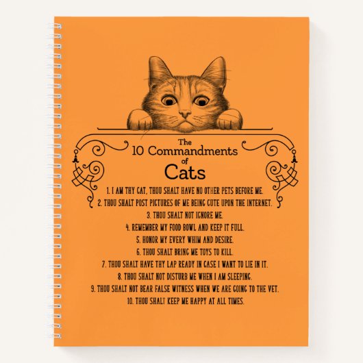 De tien geboden van Cats Funny Notitieboek (Voorkant)
