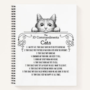 De tien geboden van Cats Funny Notitieboek