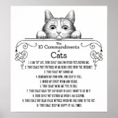 De tien geboden van Cats Funny Poster (Voorkant)