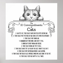 De tien geboden van Cats Funny Poster