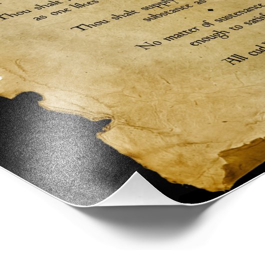 De tien geboden van de kat foto afdruk (Hoek)