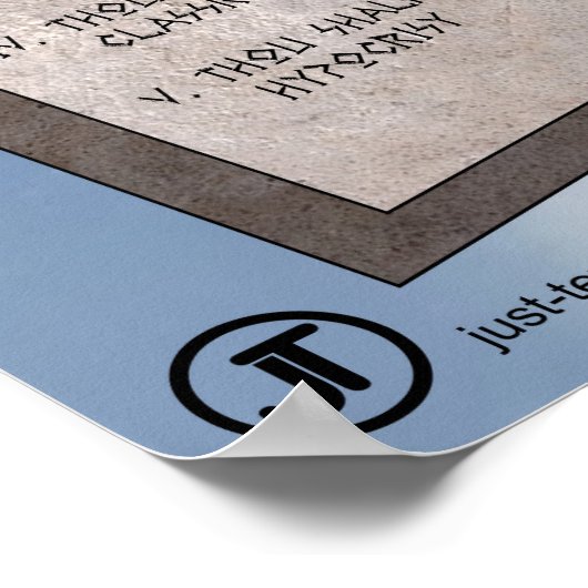 De Tien Geboden van Onderwijs Poster (Hoek)