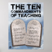 De Tien Geboden van Onderwijs Poster (Voorkant)