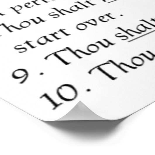 De Tien Geboden van Therapie Poster (Hoek)