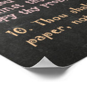 De Tien Geboden van Wiskunde Poster (Hoek)