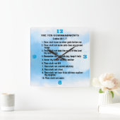 De tien geboden vierkante klok (Huis)