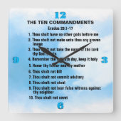 De tien geboden vierkante klok (Voorkant)