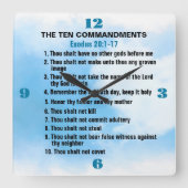 De tien geboden vierkante klok (Voorkant)