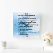 De tien geboden vierkante klok (Huis)