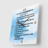 De tien geboden vierkante klok (Hoek)