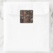 De tien geboden vierkante sticker (Tas)