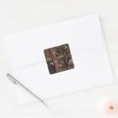 De tien geboden vierkante sticker (Envelop)