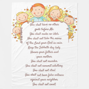 De tien geboden - vlooienbak, 60 x 80 inch fleece deken