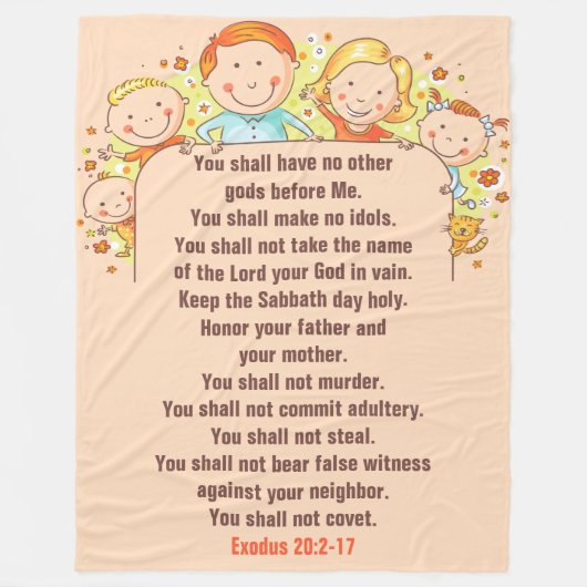 De tien geboden - vlooienbak, 60 x 80 inch fleece deken (Voorkant)