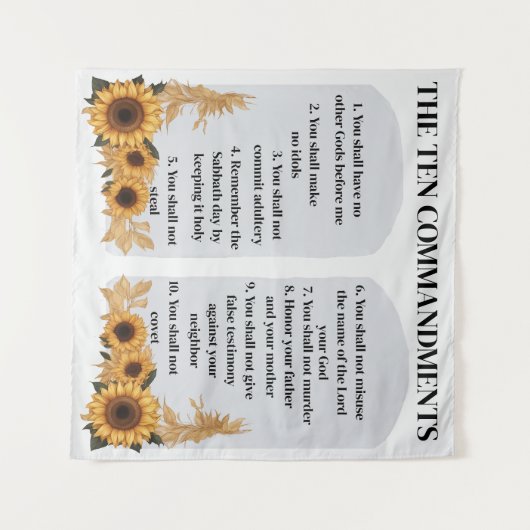 De tien geboden wandkleed (Voorkant (horizontaal))