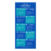 De tien geboden zijn deelbaar reclamekaart (Achterkant)