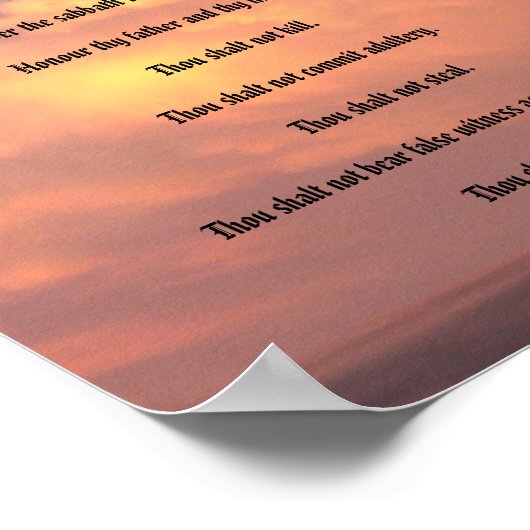 De Tien Geboden - Zondag #2 Poster (Hoek)