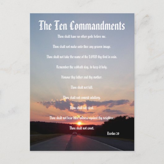 De Tien Geboden - Zondag 3 Briefkaart (Voorkant)