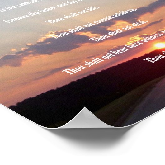 De Tien Geboden - Zondag 3 Poster (Hoek)