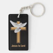 De tien gebodenRechthoek (dubbelzijdig) Sleutelhanger (achterkant)