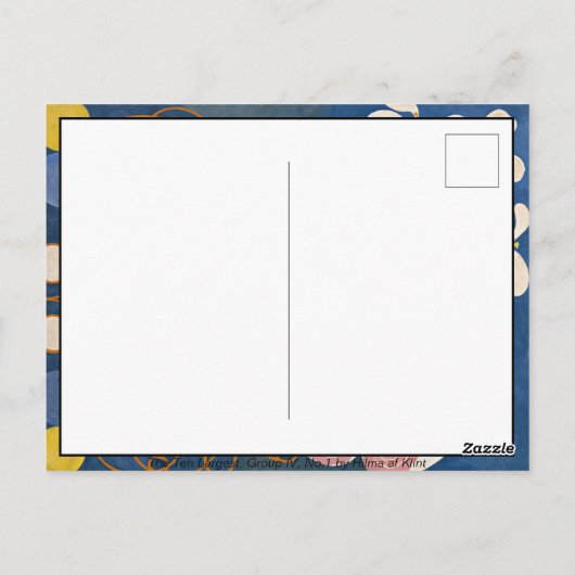 De Tien grootste, groep IV, nr.1 van Hilma af Klin Briefkaart (Achterkant)