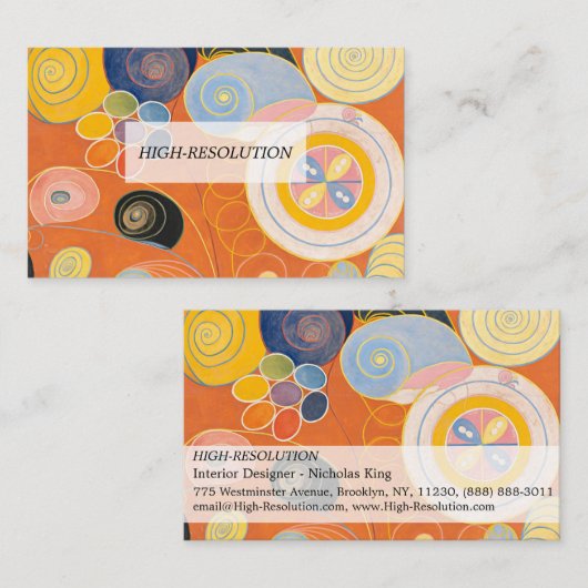 De Tien grootste, groep IV, nr.4 van Hilma af Klin Visitekaartje (Voorkant / Achterkant)