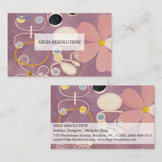 De Tien grootste, groep IV, nr.5 van Hilma af Klin Visitekaartje (Voorkant / Achterkant)