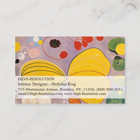 De Tien grootste, groep IV, nr.7 van Hilma af Klin Visitekaartje (Achterkant)