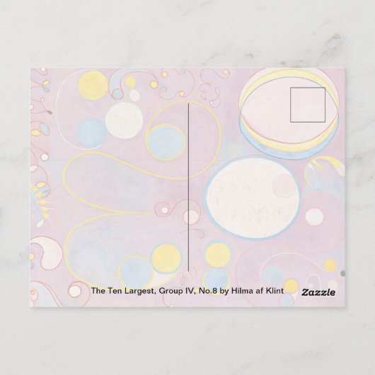 De Tien grootste, groep IV, nr.8 van Hilma af Klin Briefkaart (Achterkant)