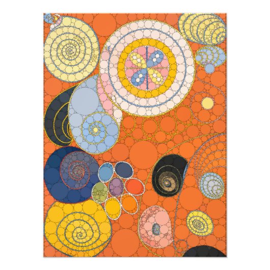 De tien grootste, nr.4, Stippen, na Hilma af Klint Foto Afdruk (Voorkant)