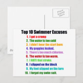 De tien grootste overschrijdingen van zwemmers briefkaart (Voorkant / Achterkant)