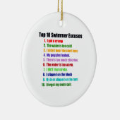 De tien grootste overschrijdingen van zwemmers keramisch ornament (Rechts)