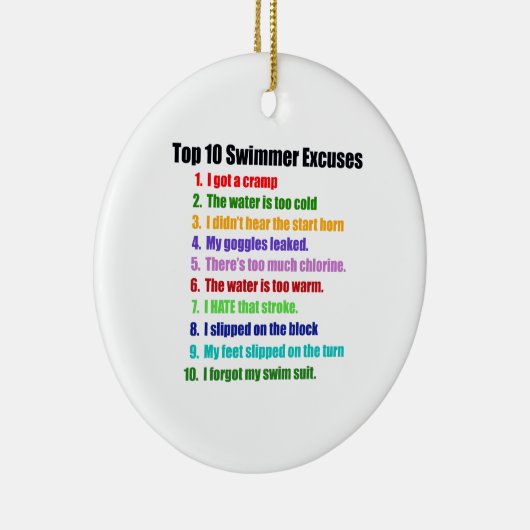 De tien grootste overschrijdingen van zwemmers keramisch ornament (Rechts)
