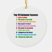 De tien grootste overschrijdingen van zwemmers keramisch ornament (Voorkant)