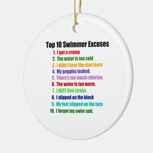 De tien grootste overschrijdingen van zwemmers keramisch ornament (Links)