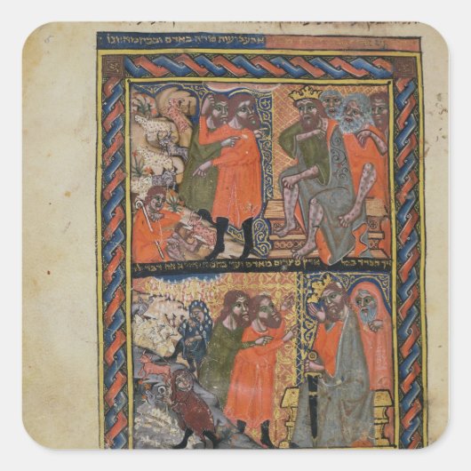 De Tien Plagues van Egypt TTOB Vierkante Sticker (Voorkant)