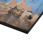 De tien vlaggen van Egypte - Hebreeuws en Engels Snijplank (Hoek)