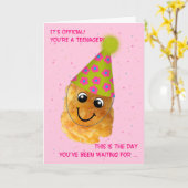 De Tiener van Girly Verjaardag 13 Grappige Peuter Kaart (Gele Bloem)