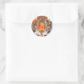 De Tiger Glas in lood / mozaïek Kunst Veel product Ronde Sticker (Tas)