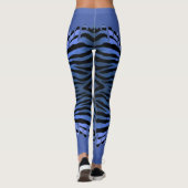 de tigre con azul derramado leggings (Achterkant)